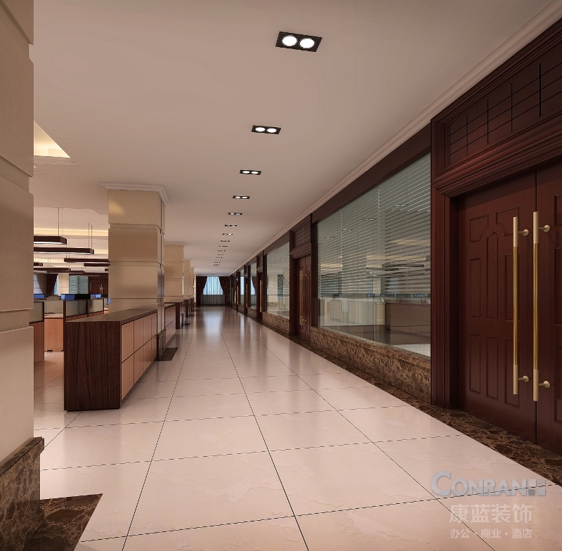 四層開敞辦公區(qū)走道