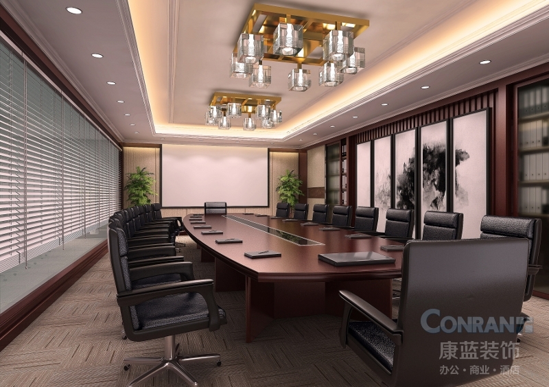 時尚混搭風(fēng)格的四層中型會議室