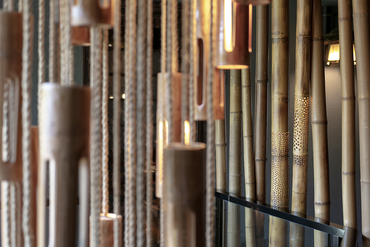 餐廳竹制屏風(fēng)